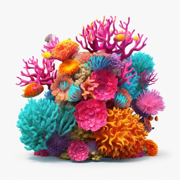 Coral reef isolated Illustration AI GenerativexA