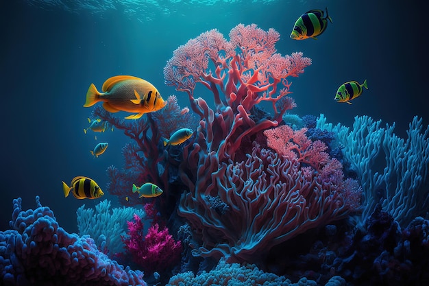 coral reef in the sea