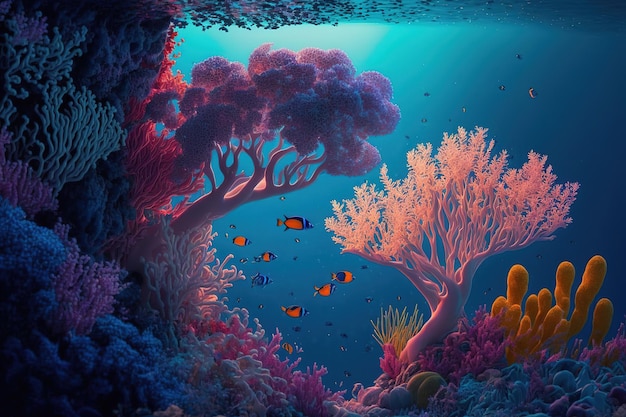 coral reef in the sea