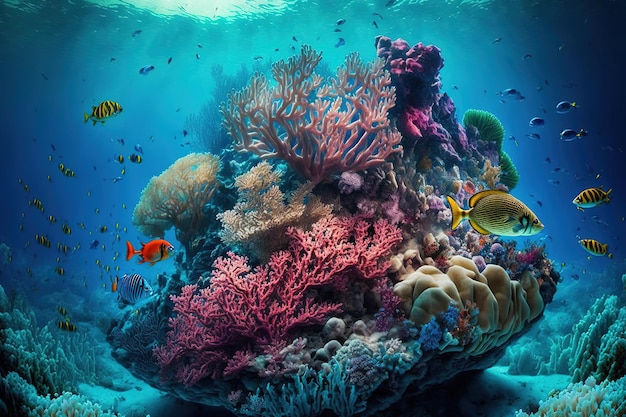 coral reef in the sea