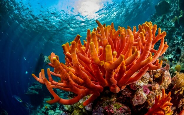 Coral Reef Symphony Vibrant fish weave through a kaleidoscope of coral formations