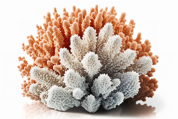 Coral reef on a white background Generative ai