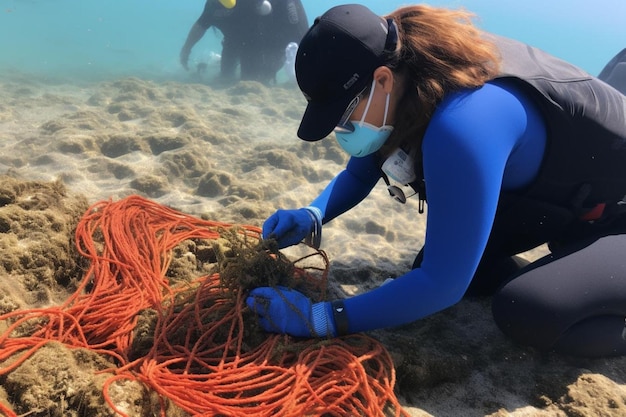 Photo a coral restoration project in progress underwater save earth photos432jpg