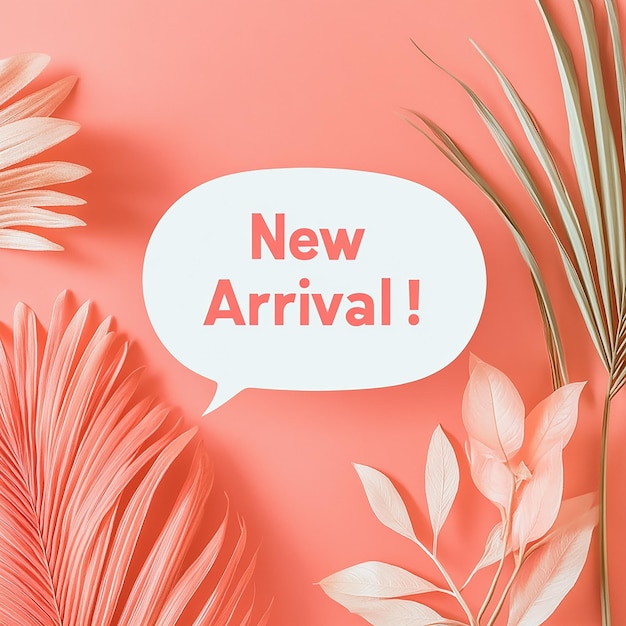 Coral and White New Arrival Banner