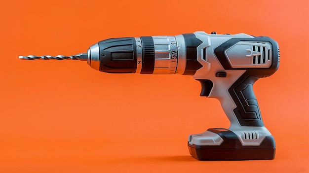 Cordless Drill with Drill Bit in Use