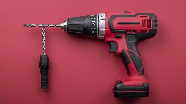 Cordless Drill with Drill Bit Working