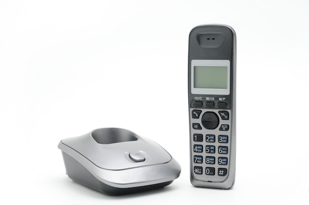 Cordless radiotelephone on an isolated white background