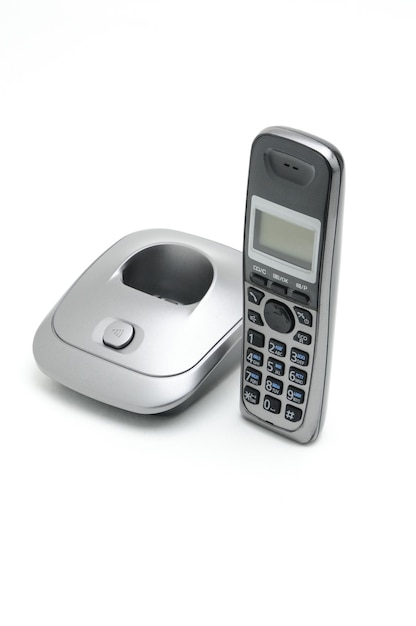 Cordless radiotelephone on an isolated white background