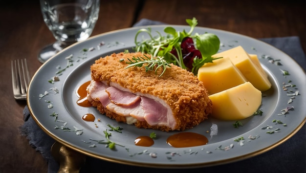 Photo cordon bleu in a restaurant