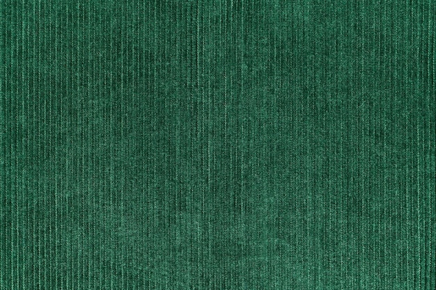 Corduroy fabric texture green textile background