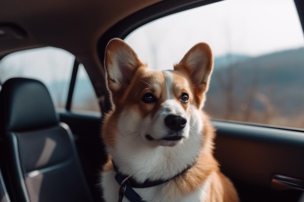 Corgi dog trip Generate Ai