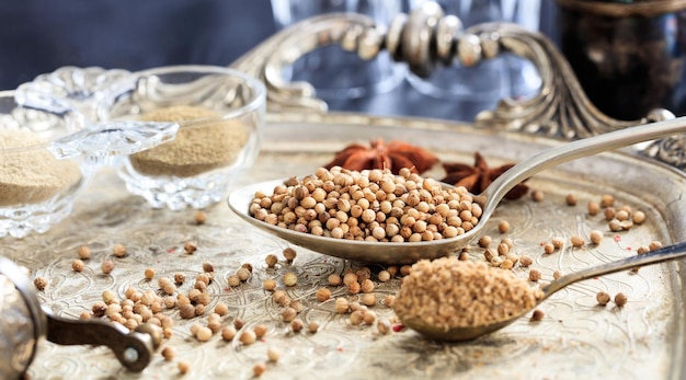 Coriander seeds and powder