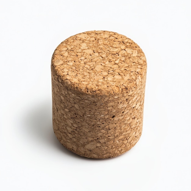 Cork isolated on a solid white background