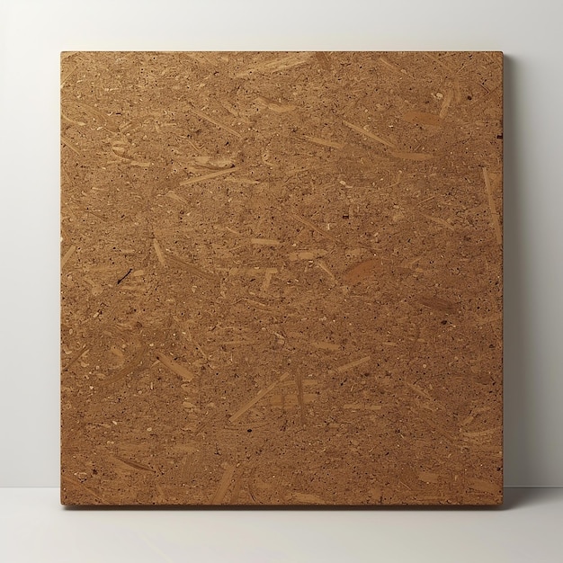 Photo corkboard with white background and natural wood