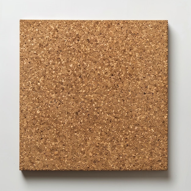 Photo corkboard with white background and natural wood