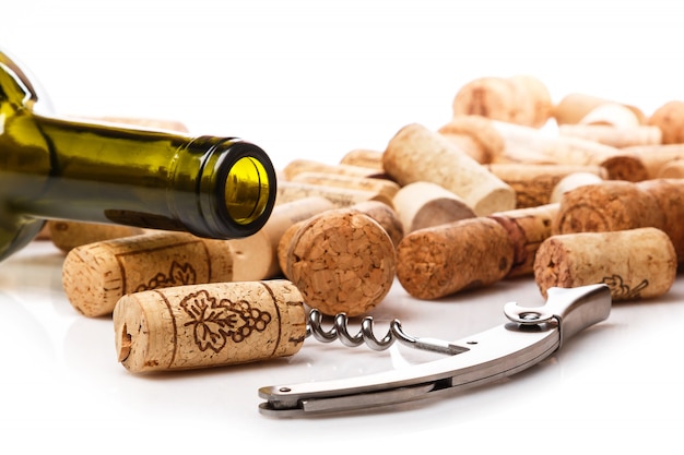 Corkscrew and corks