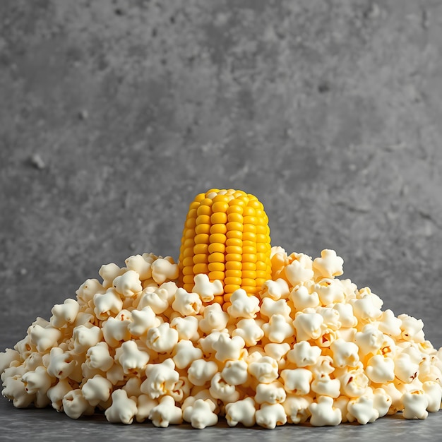 corn bright yellow with thick kernels surrounded by green leaves and stalks