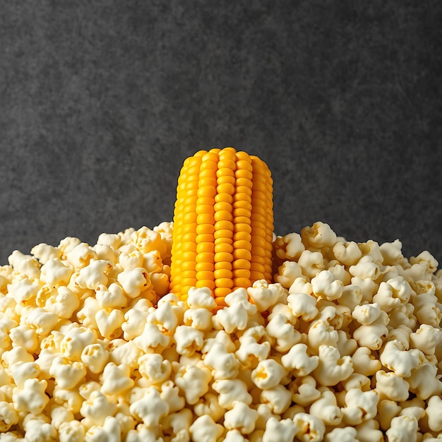 corn bright yellow with thick kernels surrounded by green leaves and stalks