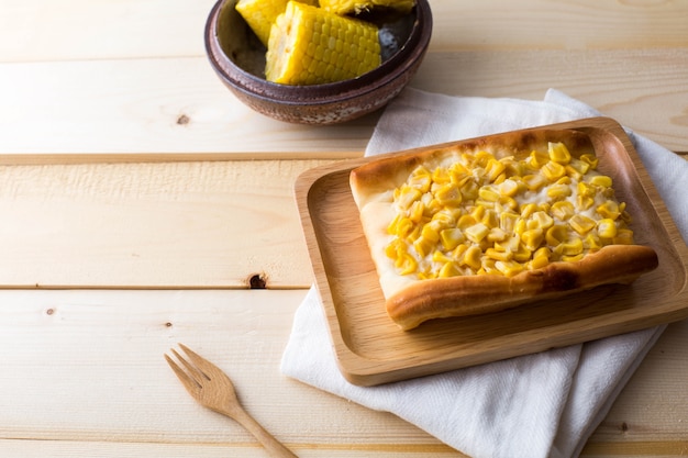 Photo corn cake on the table