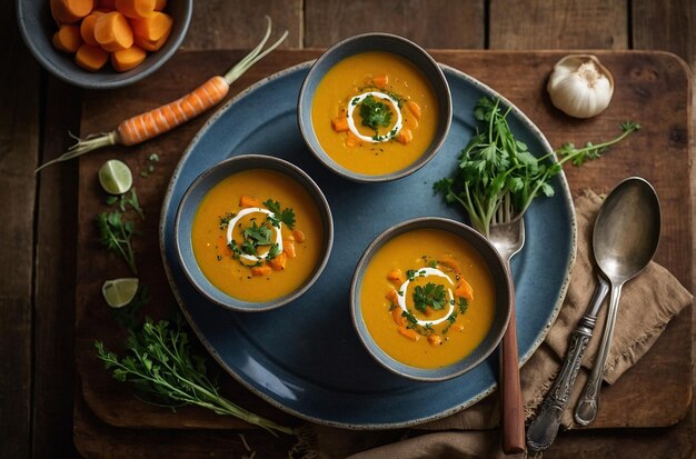 Corn and carrot soup