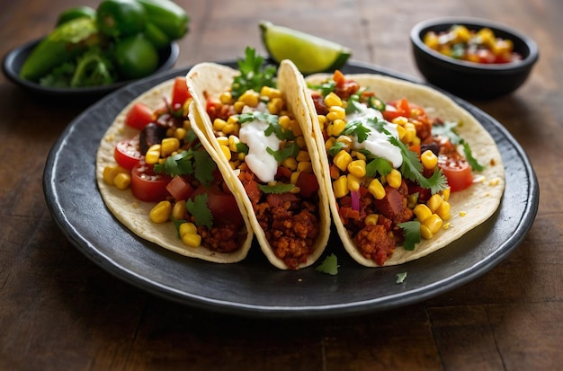 Corn and chorizo tacos