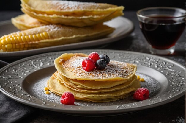 Corn crepes with sweet filling