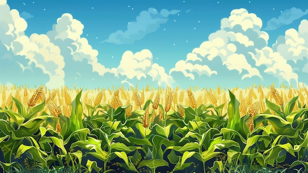 corn field under the sky