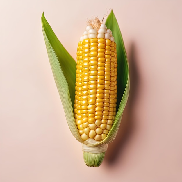 corn on a white background with space for textfresh ripe corn on a colored background