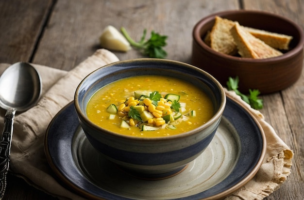 Corn and zucchini soup