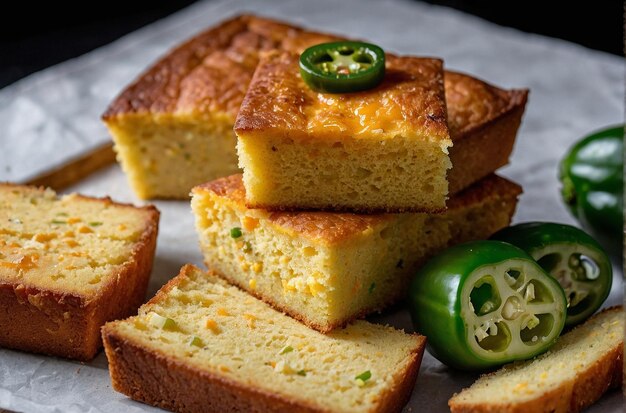 Photo cornbread with jalapeno and cheddar