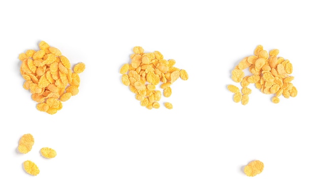 Cornflakes isolated on white.