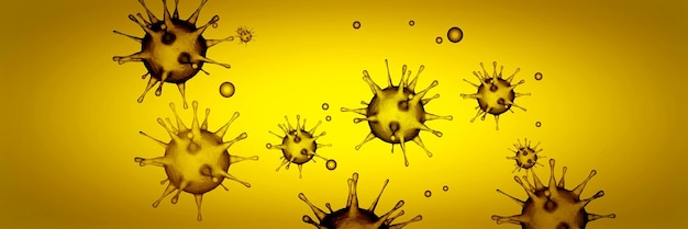 Corona virus background pandemic risk concept 3D illustration