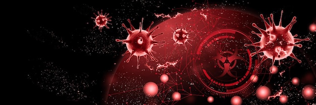 Corona virus crisis around the world 3d illustration