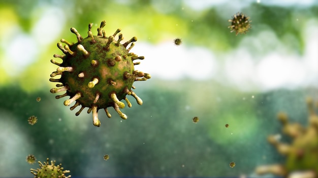 Coronavirus 2019 nCov concept resposible for asian flu outbreak and coronaviruses