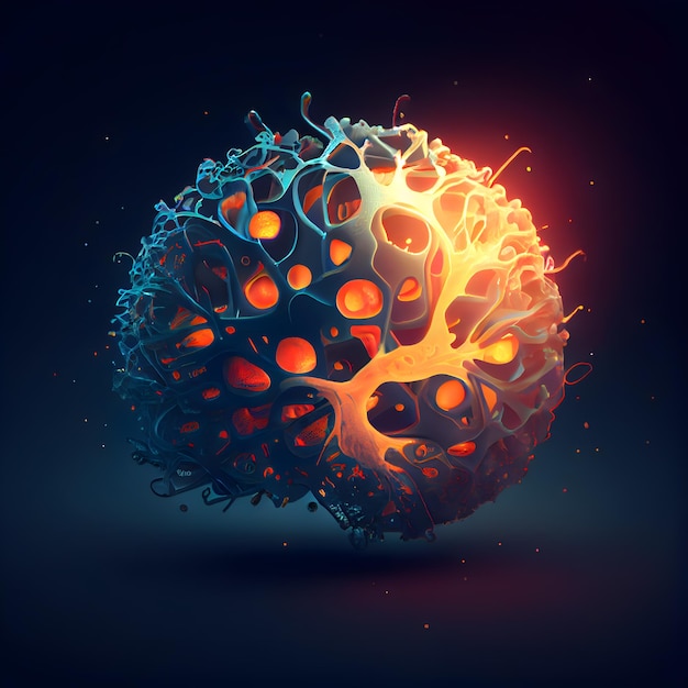 Coronavirus 2019nCoV 3d rendering