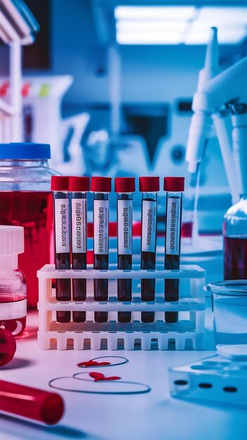 Coronavirus blood samples assortment in lab