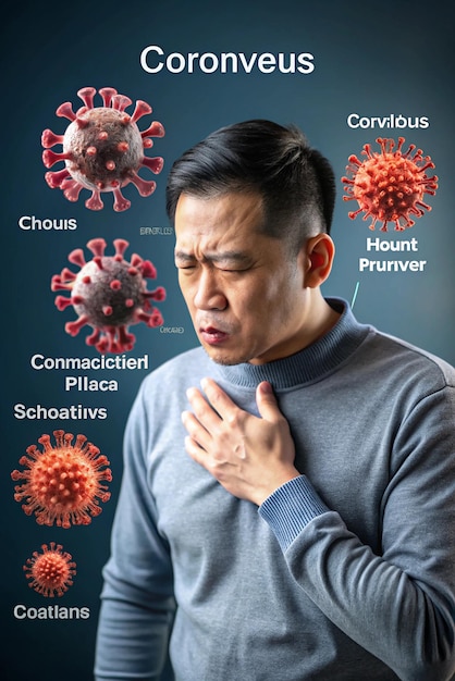 Photo coronavirus covid19 corona virus infectious disease symptoms include shortness of breath chest pain