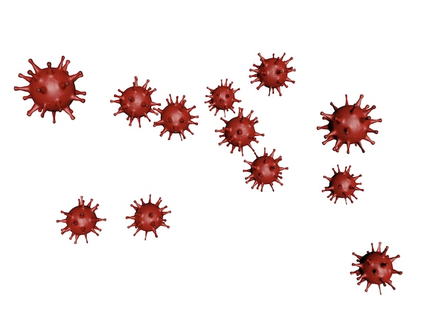 Coronavirus ncov isolated on white