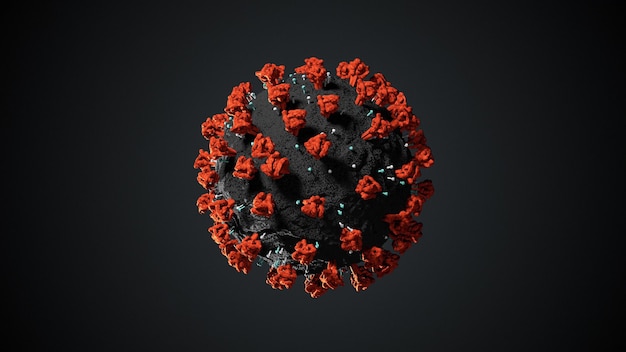 Coronavirus Particle Dark Background