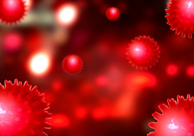 Coronavirus spreading inside the human body