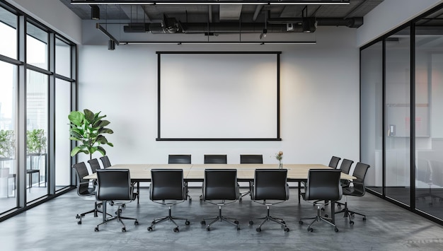 corporate branding identity logo display white blank frame mockup with modern business offices reception background as banner with copy space area mock up