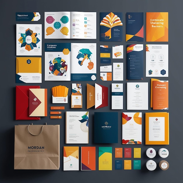 Photo a corporate branding identity