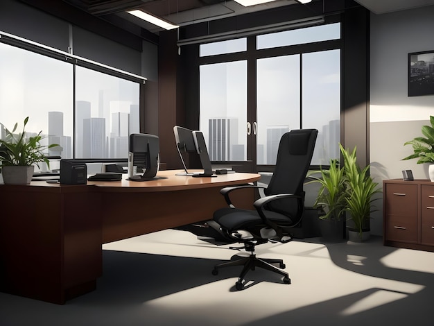 corporate business ceo office interior design generative ai