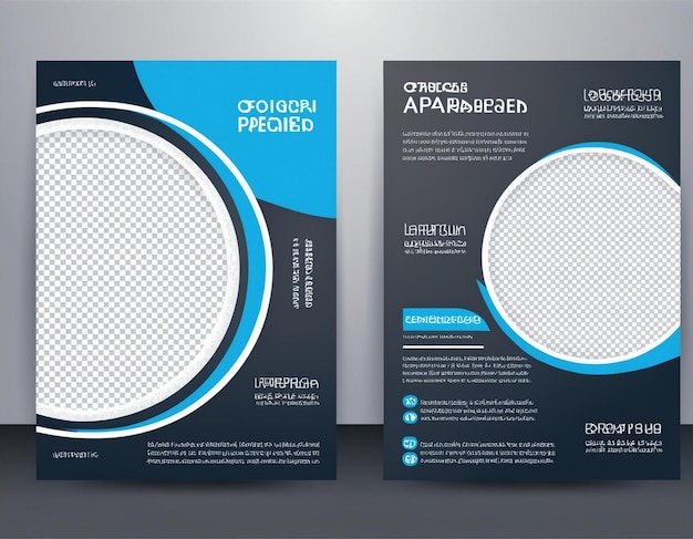 Corporate Business Flyer Layout in Two Colors A4 Cover and Back Page Design Template for Print