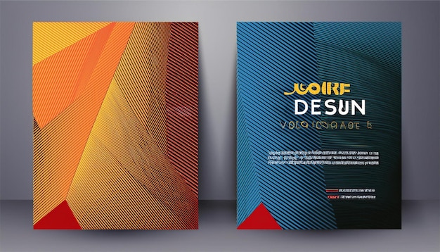 Corporate Business Flyer Layout in Two Colors A4 Cover and Back Page Design Template for Print