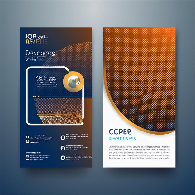 Corporate Business Flyer Layout in Two Colors A4 Cover and Back Page Design Template for Print