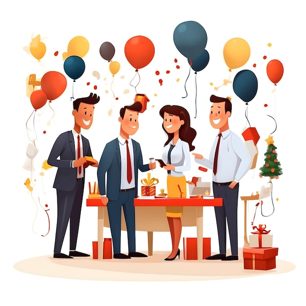 Corporate event icon Business party illustration Office celebration graphics Success and achievem