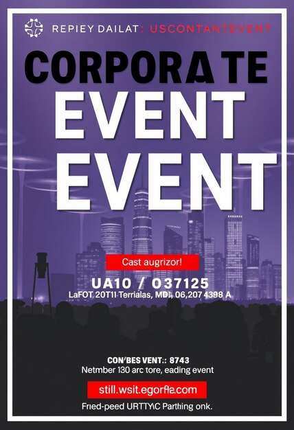 Photo corporate event poster