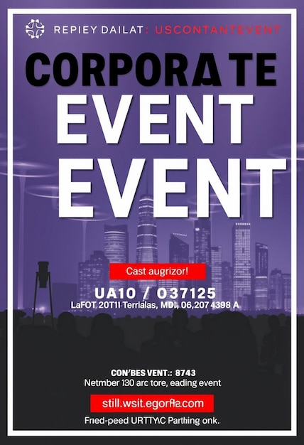 Photo corporate event poster