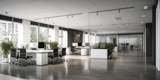 Corporate office interior Generative AI AIG18